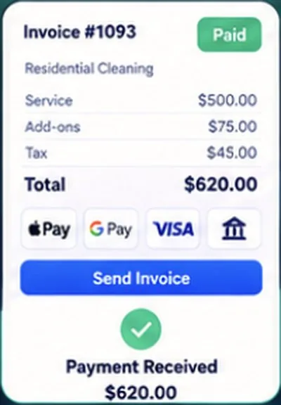 Invoice paid, payment received